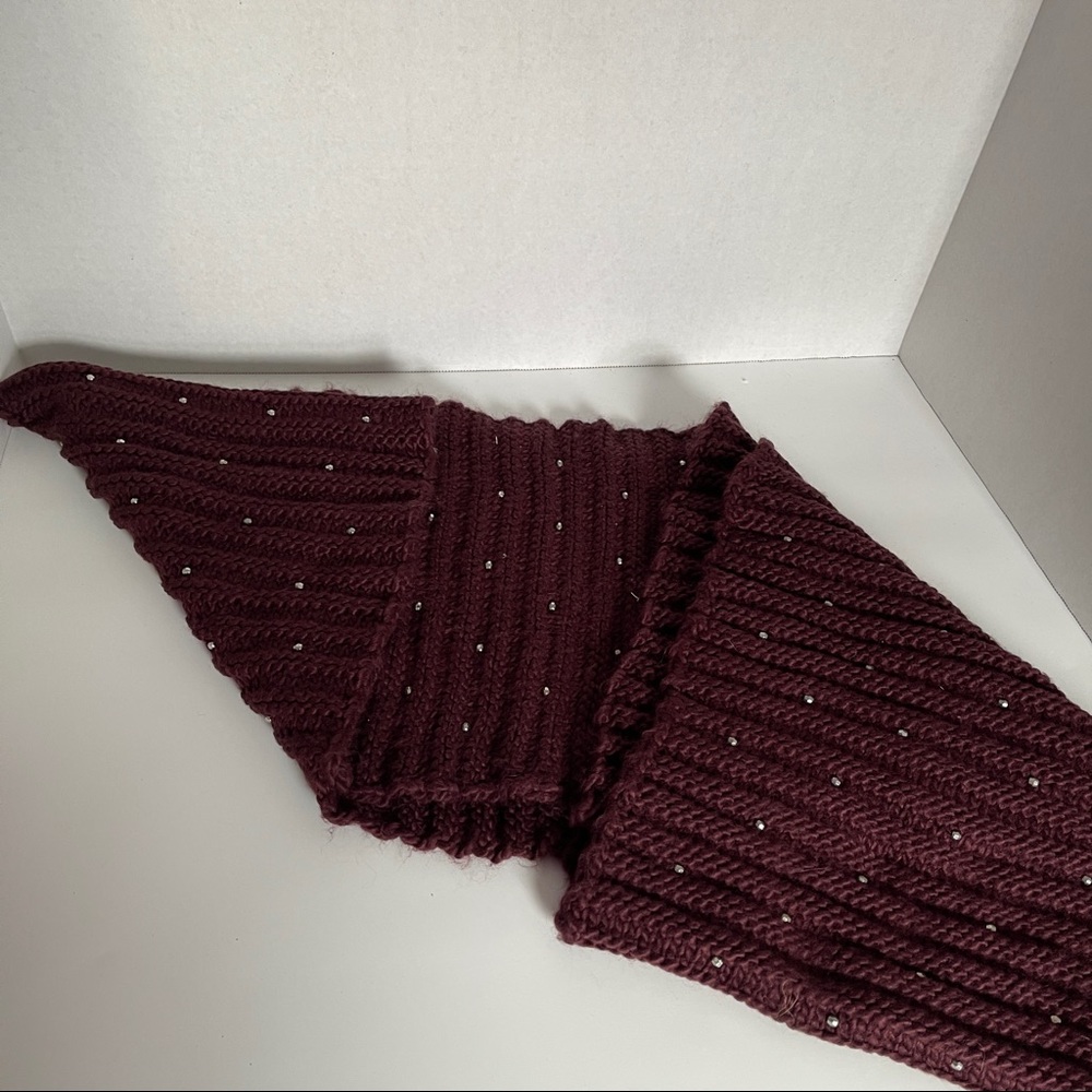 Purple Knit Infinity Scarf - Picture 2 of 5